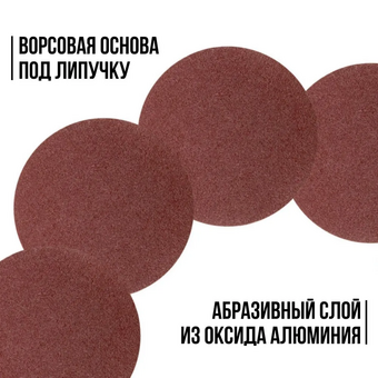  Круг шлифовальный WILLMARK 39651К d 125мм P36 с липучкой (5шт/уп.) 