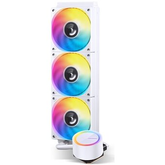  СВО JONSBO TG-360 ARGB White LGA 2011/1700/1200/115X/AM5/AM4 (TDP 300W, ARGB Fan and Pump, PWM, Triple Fan 120mm) 