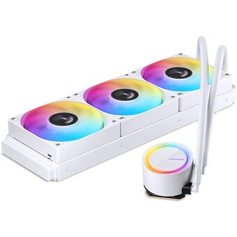  СВО JONSBO TG-360 ARGB White LGA 2011/1700/1200/115X/AM5/AM4 (TDP 300W, ARGB Fan and Pump, PWM, Triple Fan 120mm) 