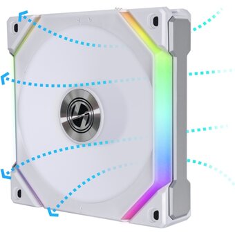  Вентилятор Lian-Li Uni Fan SL120 V2 Reverse ARGB (G99.12RSLV21W.00) 120х120x28 белый 4-pin 29дБ Ret 