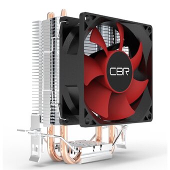  Кулер CBR (CBR-CC-295) Al+Cu, 2 heat pipes, Socket 775/1155/1156/1150/1151/1200/1700/940/AM2/АМ2+/АМ3/AM3+/FM1/FM2/AM4/AM5, TDP 95W 