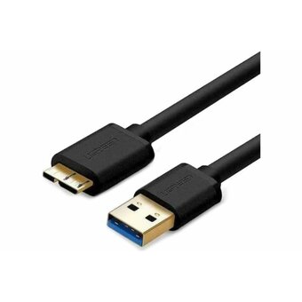  Кабель UGREEN US130 10841 USB 3.0 A Male to Micro USB 3.0 Male Cable 1m Black 