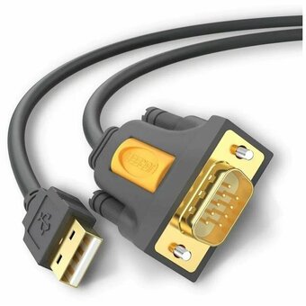  Кабель UGREEN CR104 20211 USB 2.0 A To DB9 RS-232 Male Adapter Cable 1.5m Dark Gray 