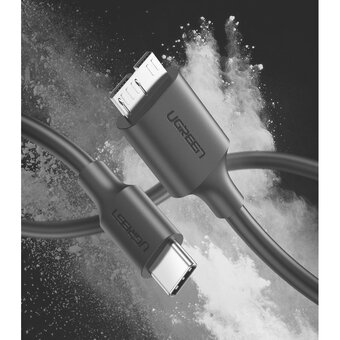  Кабель UGREEN US312 20103 USB-C to Micro B Cable M/M 1m Black 