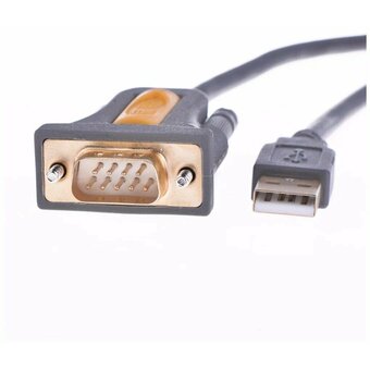  Кабель UGREEN CR104 20211 USB 2.0 A To DB9 RS-232 Male Adapter Cable 1.5m Dark Gray 