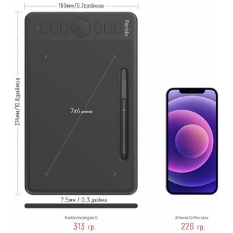  Графический планшет PARBLO Intangbo S А5 черный 