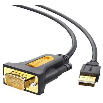  Кабель UGREEN CR104 20223 USB 2.0 A To DB9 RS-232 Male Adapter Cable 3m Black 