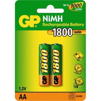  Аккумулятор GP Rechargeable 180AAHC-2CR2 AA, 1.2V 1.8 А·ч, 2 шт 