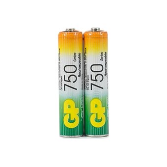  Аккумулятор GP Rechargeable 75AAAHC-2DECRC2 AAA, 1.2V 750 мА·ч, 2 шт. 