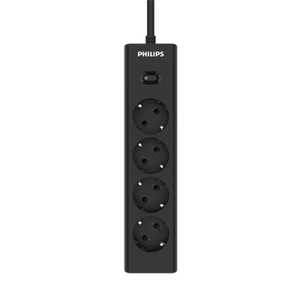  Сетевой фильтр Philips CHP2145BC/51 5м, 4 розетки черный (коробка) 