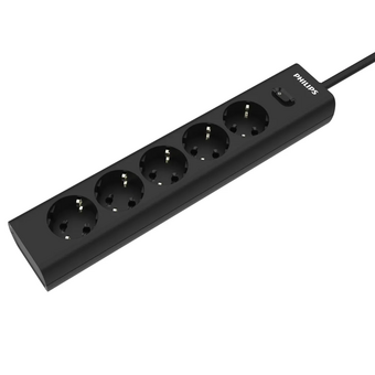  Сетевой фильтр Philips CHP2155BB/51 3м, 5 розеток черный (коробка) 