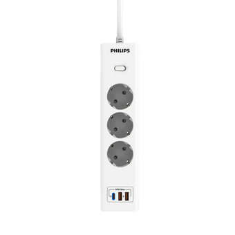  Сетевой фильтр Philips CHP4336WB/51 3м, 3 розетки белый (коробка) 