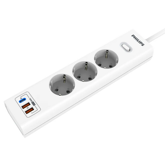  Сетевой фильтр Philips CHP8236WB/51 3м, 3 розетки белый (коробка) 