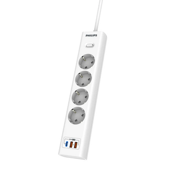  Сетевой фильтр Philips CHP8246WA/51 2м, 4 розетки белый (коробка) 