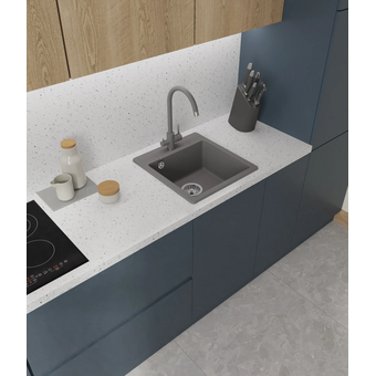  Кухонная мойка GRANFEST Urban 245 dark gray 