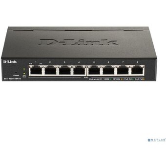  Коммутатор настраиваемый D-Link DGS-1100-08PV2/A3A (L2) 8x1Гбит/с 8PoE 64W 
