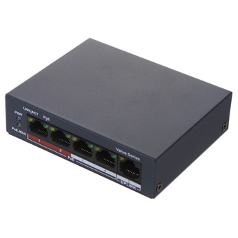  Коммутатор неуправляемый Hikvision DS-3E0105P-E/M(B) 4x100Мбит/с 4PoE+ 35W 