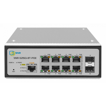  Коммутатор управляемый SNR SNR-S215Gi-8T-POE 8x1Гбит/с 