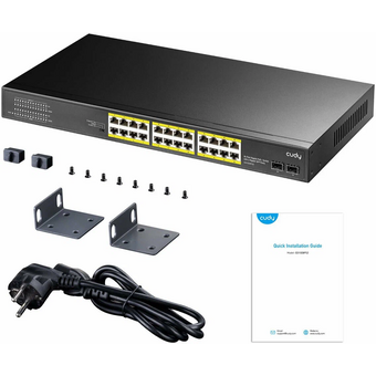  Коммутатор неуправляемый Cudy GS1028PS2 (L2) 24x1Гбит/с 2SFP 24PoE+ 300W 