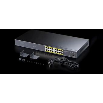  Коммутатор неуправляемый Cudy GS1020PS2 (L2) 16x1Гбит/с 2SFP 16PoE+ 200W 
