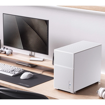  Корпус Jonsbo D31 Mesh White без БП, боковая панель из закаленного стекла, mini-ITX, micro-ATX, белый 