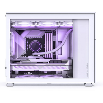  Корпус Jonsbo D31 Mesh White без БП, боковая панель из закаленного стекла, mini-ITX, micro-ATX, белый 