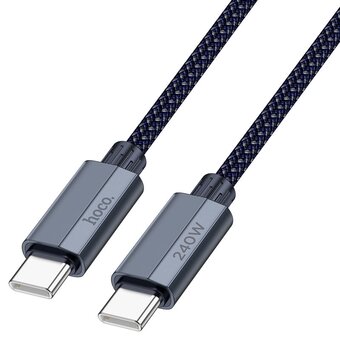  Дата-кабель HOCO U134 Primero 240W charging data cable Type-C to Type-C 1,8м dark blue 