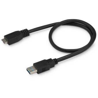 Кабель Buro MK30-AM-0.5 micro USB 3.0 B m-USB A m 0.5м черный 