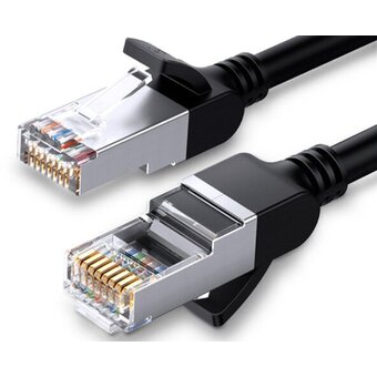  Кабель UGREEN NW101 50184 Cat 6 U/UTP Pure Copper Ethernet Flat Cable 1m Black 