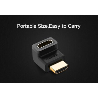  Адаптер UGREEN HD112 20110 HDMI Male To Female Angled Up Adapter Black 