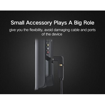  Адаптер UGREEN HD112 20109 HDMI Male to Female Angled Down Adapter Black 