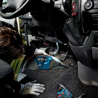  Строительный пылесос Bosch GAS 12 V Solo (06019E3000) синий без АКБ и ЗУ 