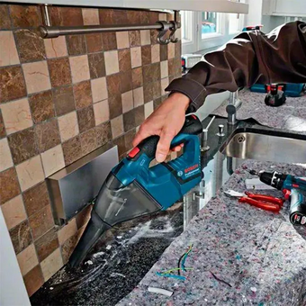  Строительный пылесос Bosch GAS 12 V Solo (06019E3000) синий без АКБ и ЗУ 