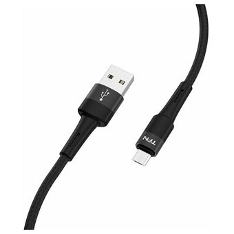 Кабель TFN microUSB Envy C-ENV-MIC1MBK 1.2m нейлон black 