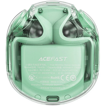  Наушники ACEFAST T8 (AF-T8-MG) Crystal color bluetooth earbuds Mint green 