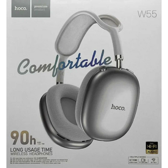  Наушники полноразмерные bluetooth HOCO W55 Pleasing BT headphones серебро 