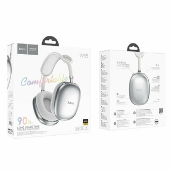  Наушники полноразмерные bluetooth HOCO W55 Pleasing BT headphones серебро 