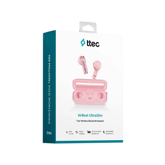  Наушники TTEC AirBeat Ultra Slim 2KM136RA True Wireless Headsets Rose/Gold 