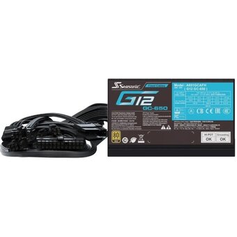  Блок питания Seasonic G12 GC-650 (g12 gc-650 ssp-650rt2), 650Вт, 120мм, черный, retail 