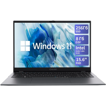 Ноутбук CHUWI GemiBook plus (1746273) 15.6", IPS, Intel N-series N100 0.8ГГц, 4 ядер, 8ГБ LPDDR5, 256ГБ SSD, Intel UHD Graphics, Windows 11 Home 