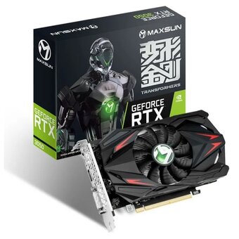 Видеокарта MAXSUN GeForce RTX 3050 6 ГБ (RTX3050 Transformer 6G S0) 96-bit GDDR6 HDMIx1/DP/DVI 
