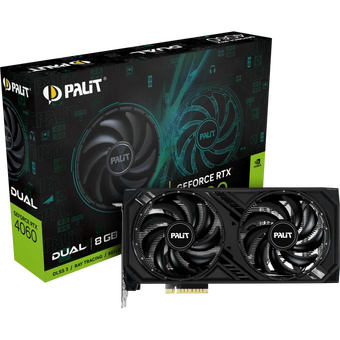  Видеокарта PALIT RTX4060 8GB (NE64060019P1-1070D V1) PCIE16 PA-RTX4060 Dual 8GB 