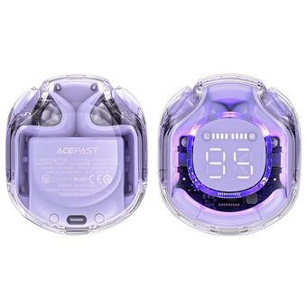  Наушники ACEFAST T8 (AF-T8-AP) Crystal color bluetooth earbuds Alfalfa purple 