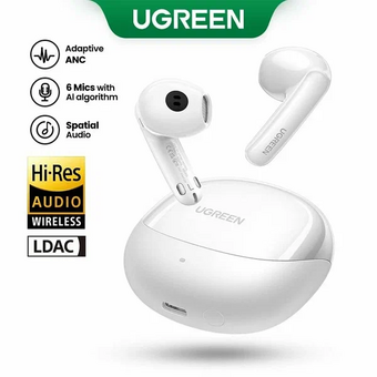  Наушники UGREEN WS203 (35873) HiTune H6 Pro Active Noise-Cancelling Earbuds White 