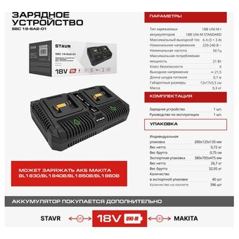  Зарядное устройство СТАВР SBC 18-6A2-01 