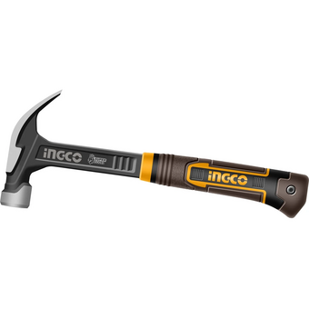  Гвоздодер-молоток Ingco HCH81020L, 560г, ручка фибергласс, нескольз. 