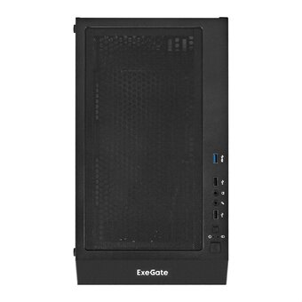  Корпус ExeGate EVO-5001A-450NPX EX296316RUS Miditower(ATX, БП 450NPX с вент. 12 см, 2*USB+1*USB3.0+HD Audio, черный, 3 вент.12см с RGB подсветкой) 