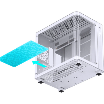  Корпус JONSBO TK-3 White без БП ATX БП, mini-ITX, micro-ATX, белый 