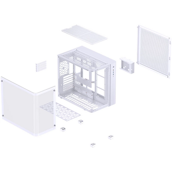  Корпус JONSBO TK-3 White без БП ATX БП, mini-ITX, micro-ATX, белый 