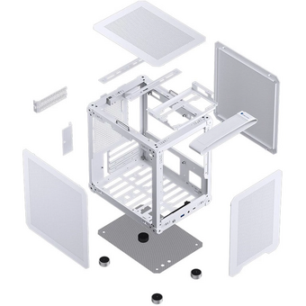  Корпус JONSBO C6-ITX White без БП ITX БП, боковая панель из закаленного стекла, mini-ITX, белый 
